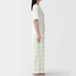 Outlet Muji Conjunto para estar en casa con pantalón de doble gasa para mujer