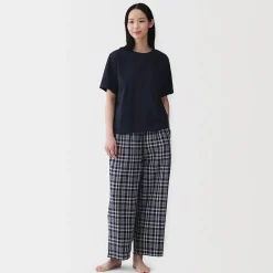 Outlet Muji Conjunto para estar en casa con pantalón de doble gasa para mujer