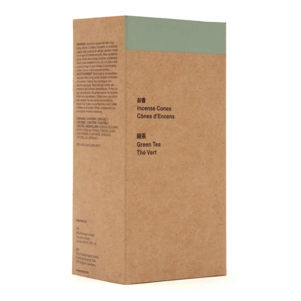 Discount Muji Conos de incienso de té verde - Lote de 20