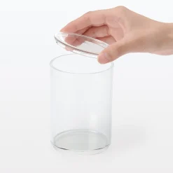 Clearance Muji Contenedor cilíndrico de acrílico con tapa