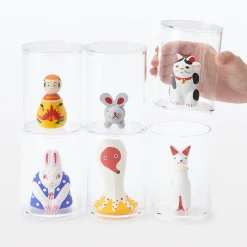 Clearance Muji Contenedor cilíndrico de acrílico con tapa