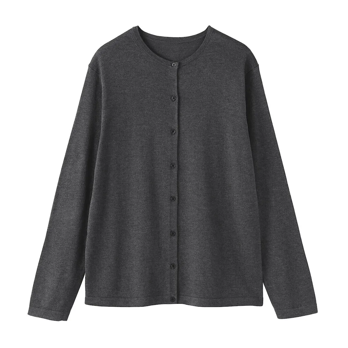 Online Muji Cárdigan con cuello redondo de mezcla de fibras de soja para mujer