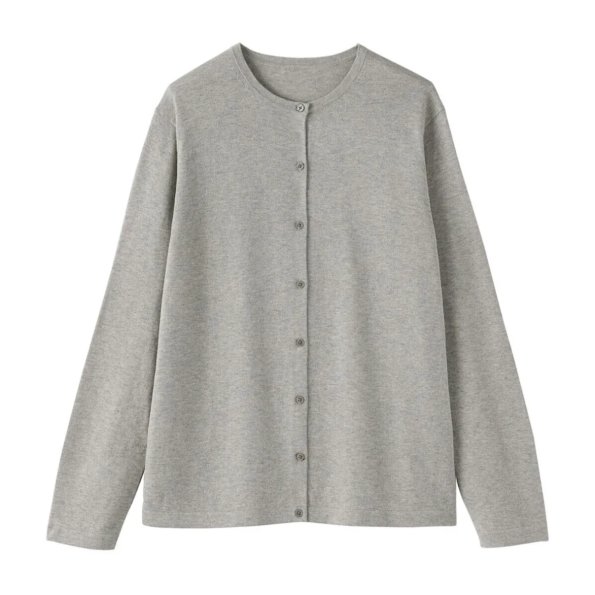 Online Muji Cárdigan con cuello redondo de mezcla de fibras de soja para mujer