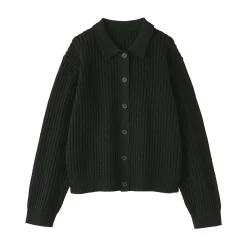 Best Muji Cárdigan de malla de punto de mezcla de algodón para mujer