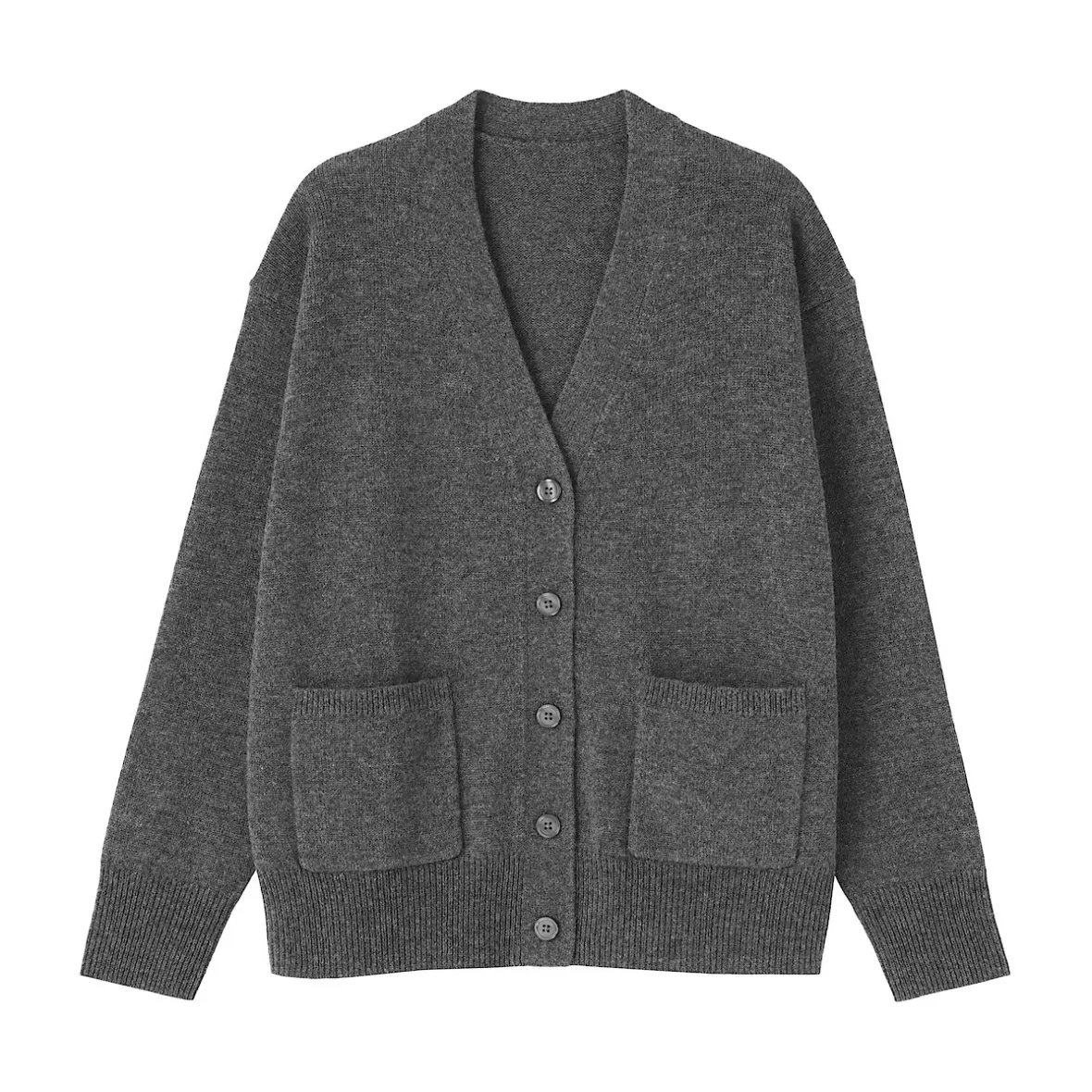 Discount Muji Cárdigan de punto con cuello en V mediano para mujer