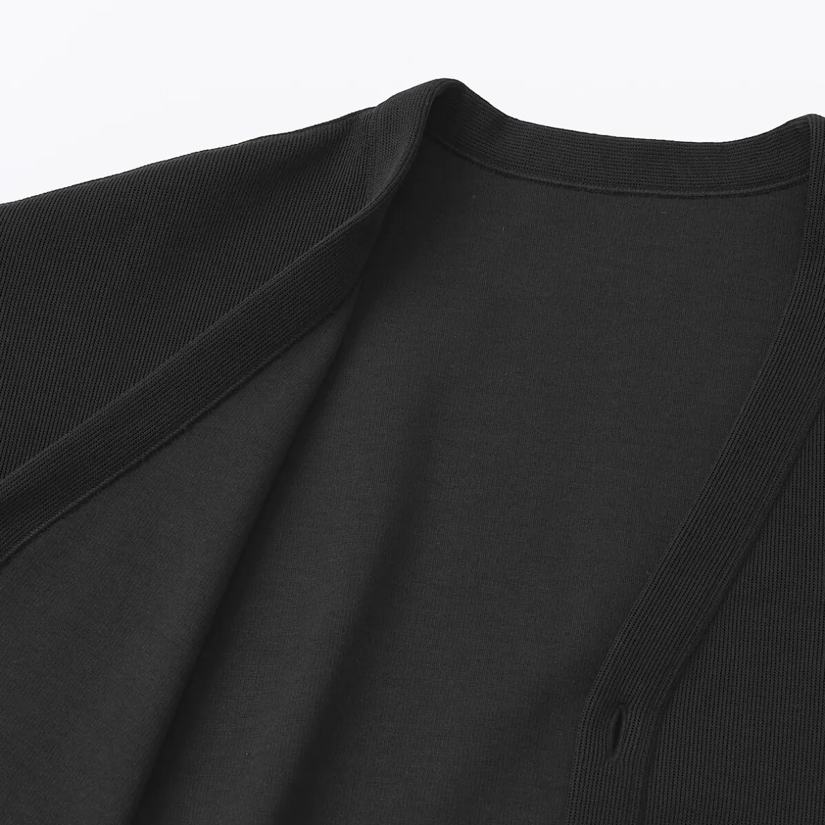 Clearance Muji Cárdigan de punto doble y cuello en V para hombre