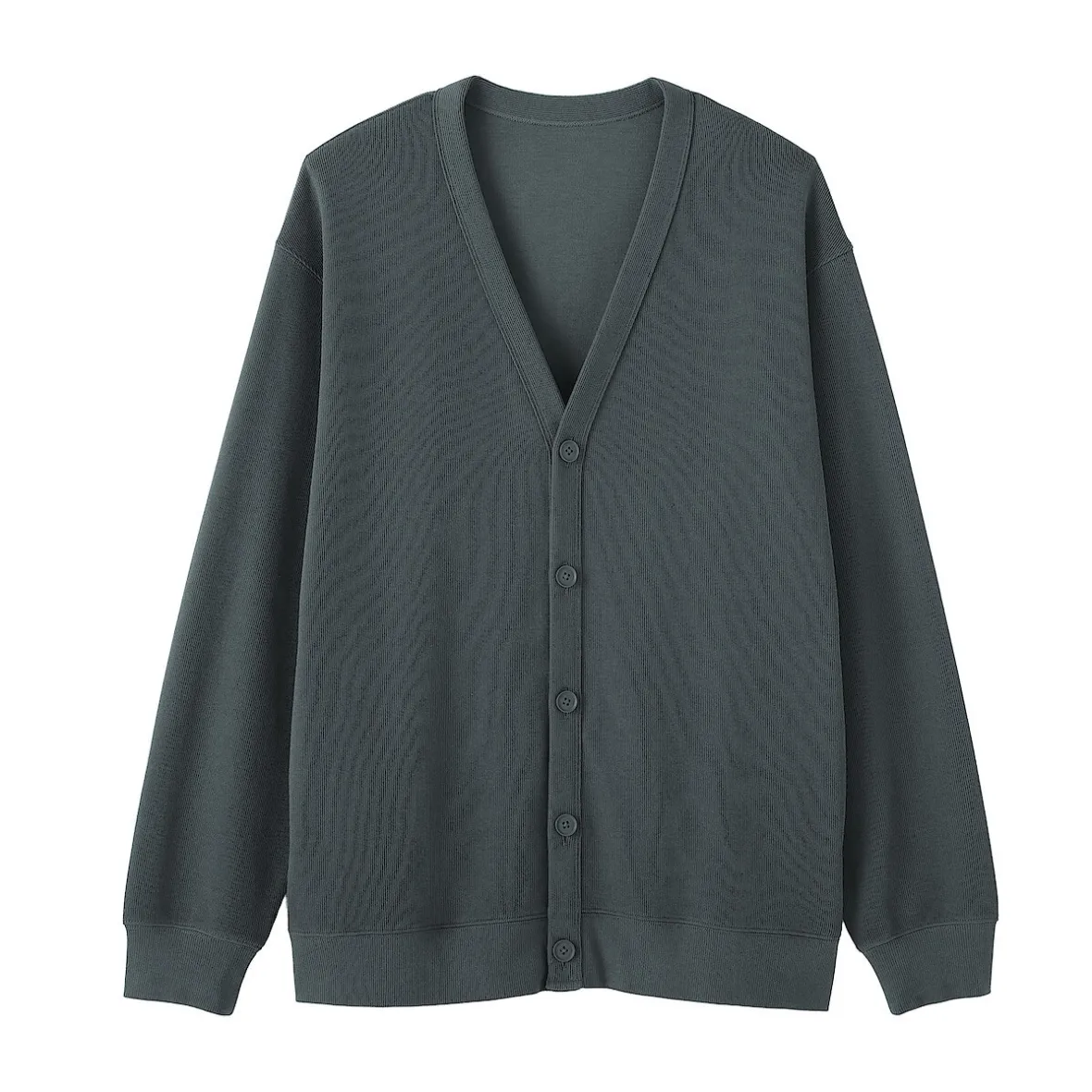 Clearance Muji Cárdigan de punto doble y cuello en V para hombre