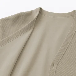 Clearance Muji Cárdigan de punto doble y cuello en V para hombre