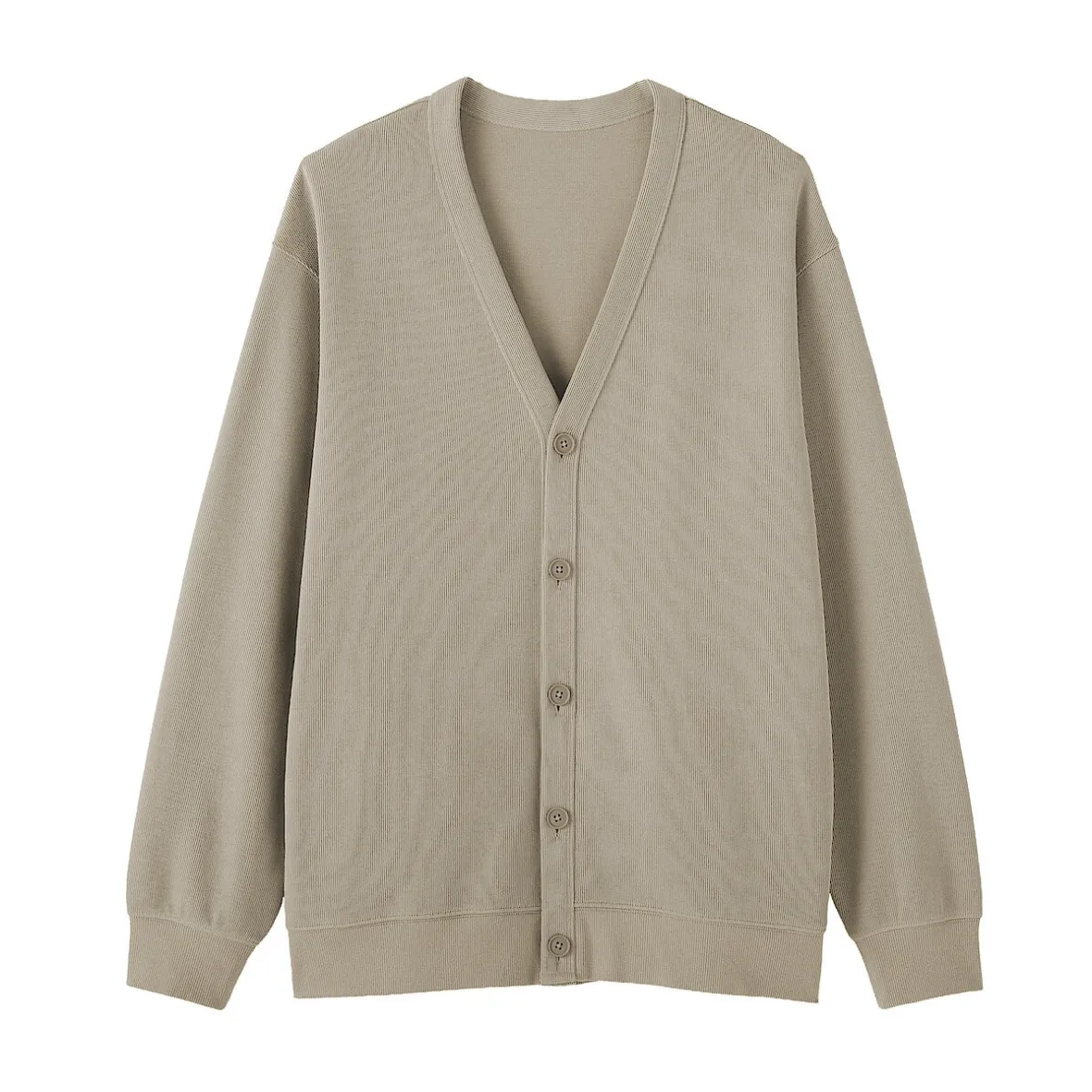 Clearance Muji Cárdigan de punto doble y cuello en V para hombre