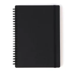 Clearance Muji Cuaderno de papel de doble anillo de alta calidad con goma elástica A5