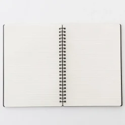 Clearance Muji Cuaderno de papel de doble anillo de alta calidad con goma elástica A5