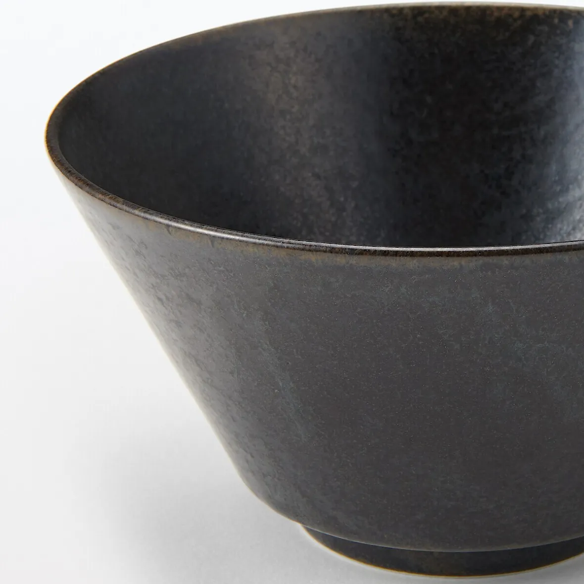 Muji Cuenco de cerámica Mino ‐ Esmalte negro