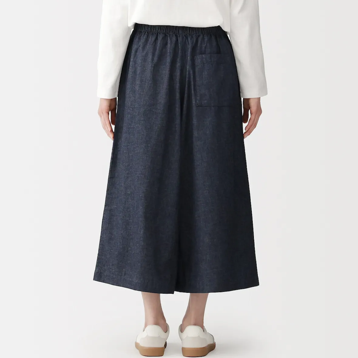 Online Muji Culottes ligeros de tejido vaquero y mezcla de kapok para mujer Azul Marino