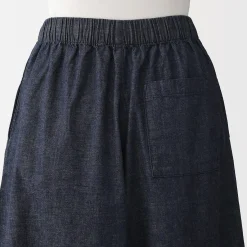 Online Muji Culottes ligeros de tejido vaquero y mezcla de kapok para mujer Azul Marino