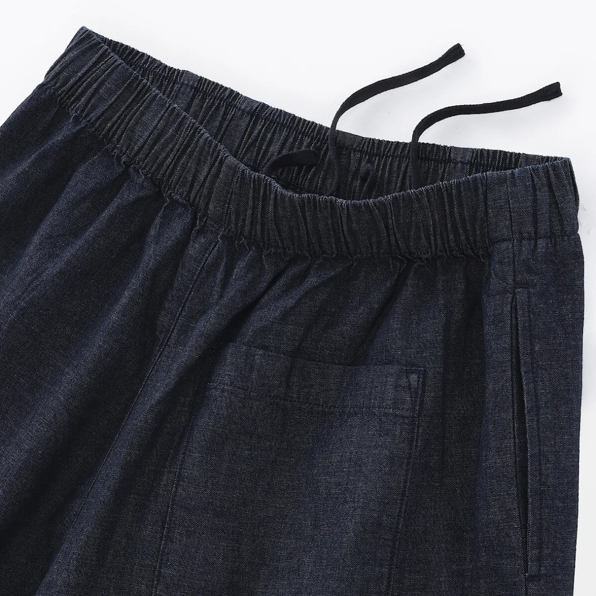 Online Muji Culottes ligeros de tejido vaquero y mezcla de kapok para mujer Azul Marino