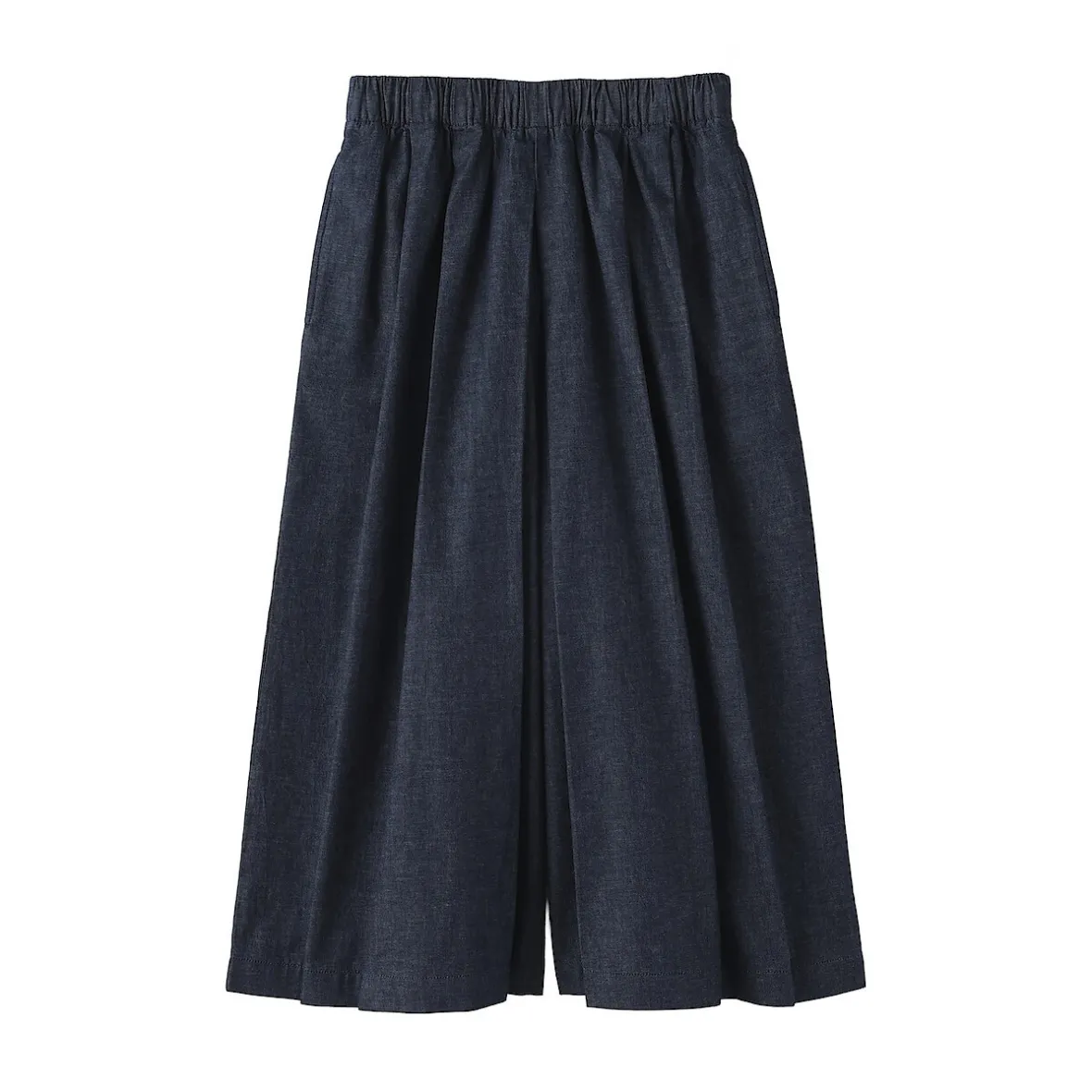 Online Muji Culottes ligeros de tejido vaquero y mezcla de kapok para mujer Azul Marino
