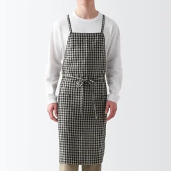 Clearance Muji Delantal cruzado de lino (Beige)