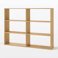 Best Muji Estantería adicional ancha de roble con 3 estantes
