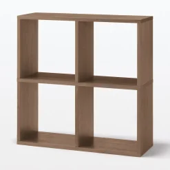 Discount Muji Estantería adicional estrecha de nogal con 2 estantes