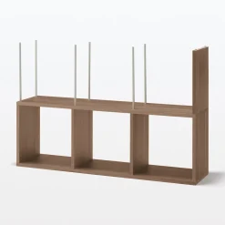 Best Muji Estantería adicional estrecha de nogal con 3 estantes