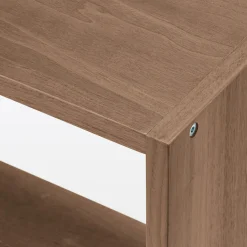 Clearance Muji Estantería ancha de nogal con 3 estantes