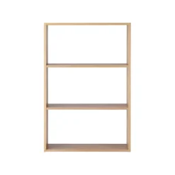 Online Muji Estantería ancha de roble con 3 estantes