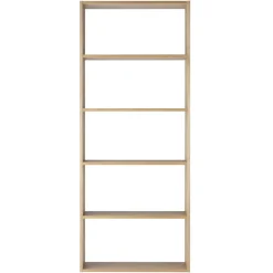 Discount Muji Estantería ancha de roble con 5 estantes