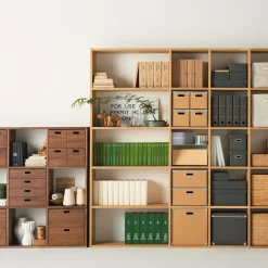 Discount Muji Estantería ancha de roble con 5 estantes
