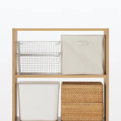 Discount Muji Estantería ancha de roble con 5 estantes