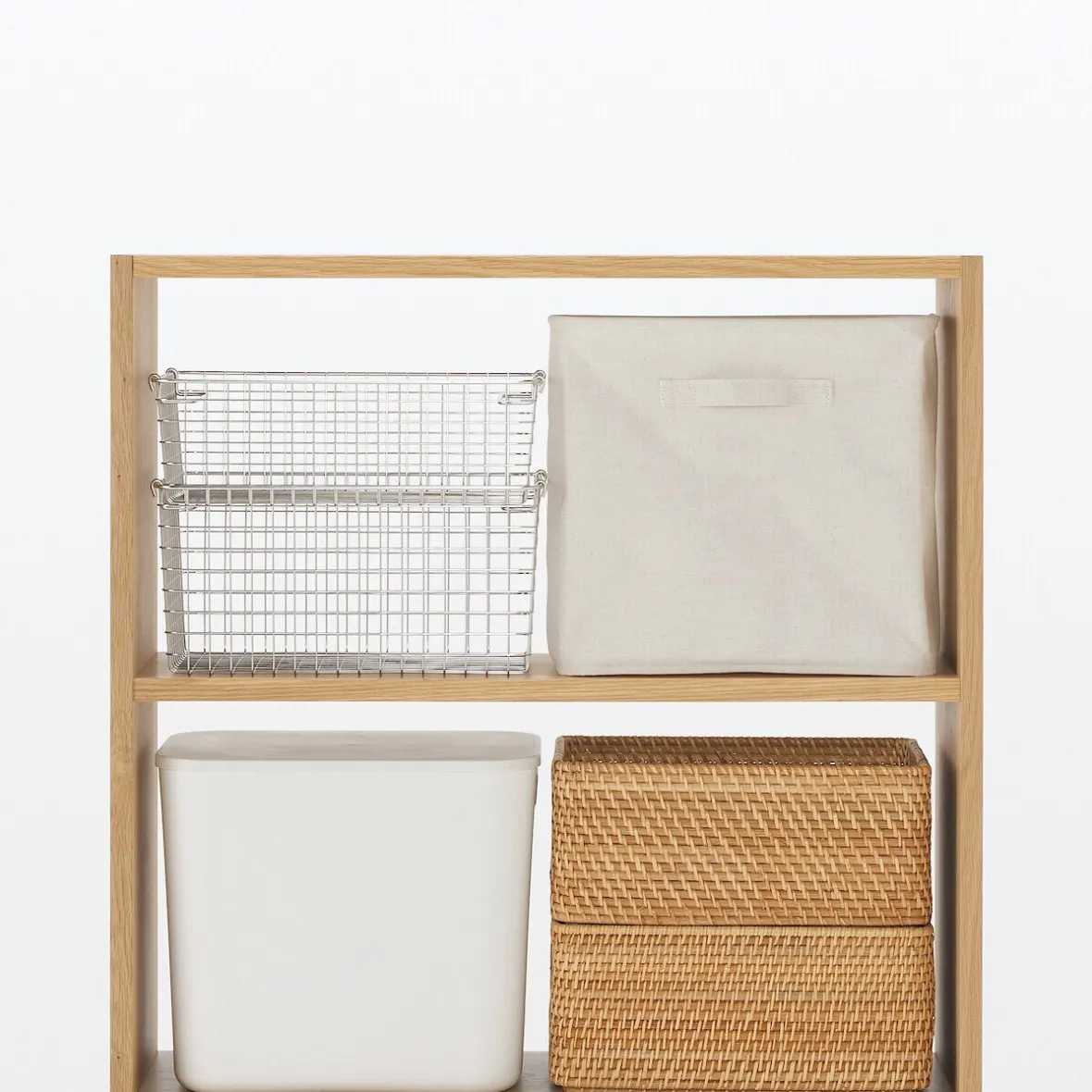 Discount Muji Estantería ancha de roble con 5 estantes