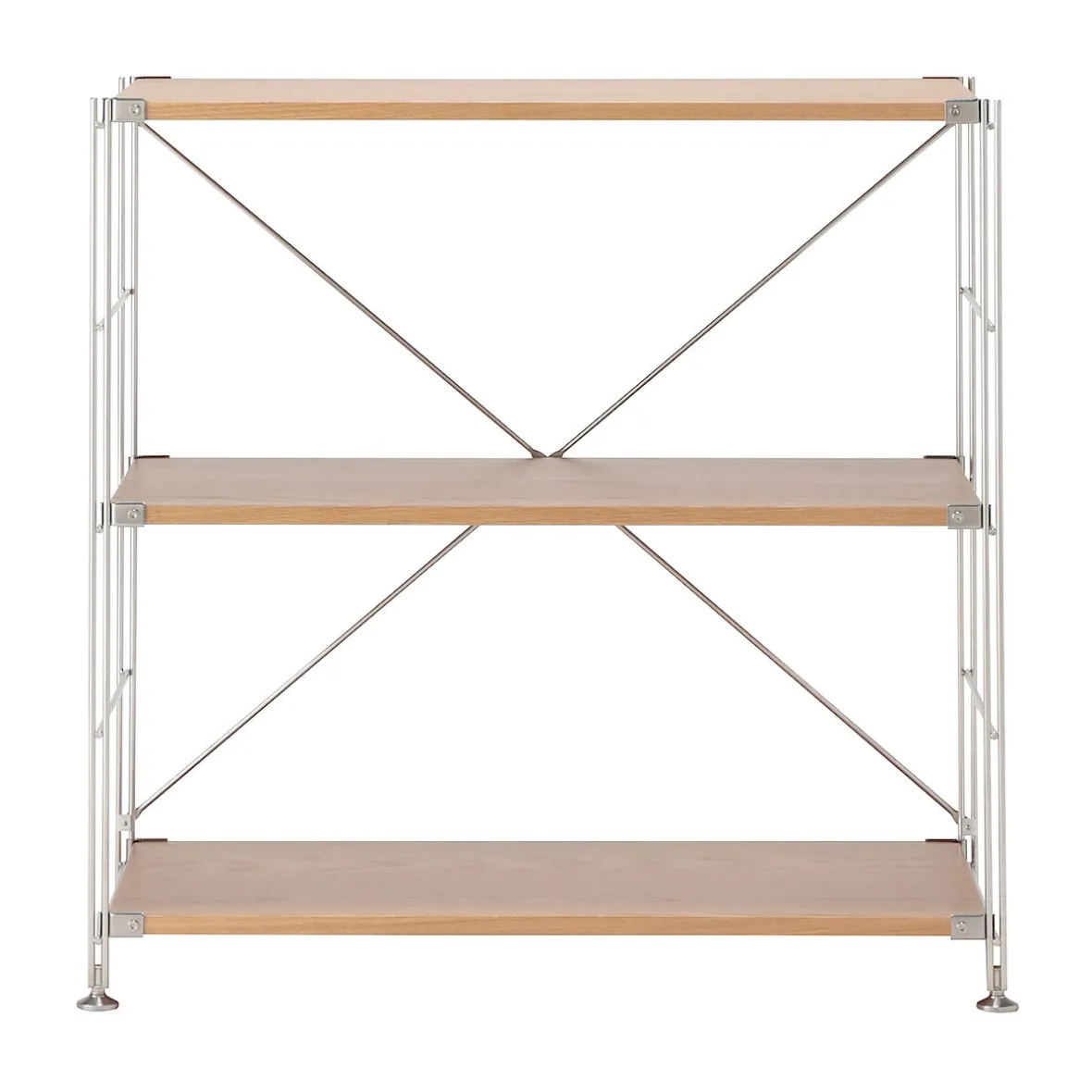 Online Muji Estantería de acero inoxidable y roble ‐ Ancha S