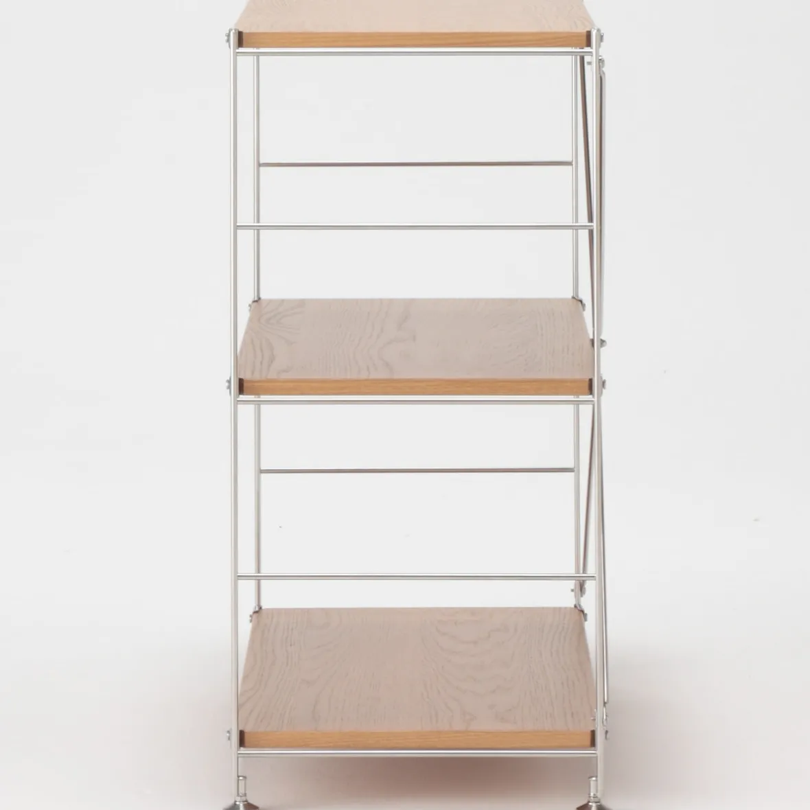 Online Muji Estantería de acero inoxidable y roble ‐ Ancha S