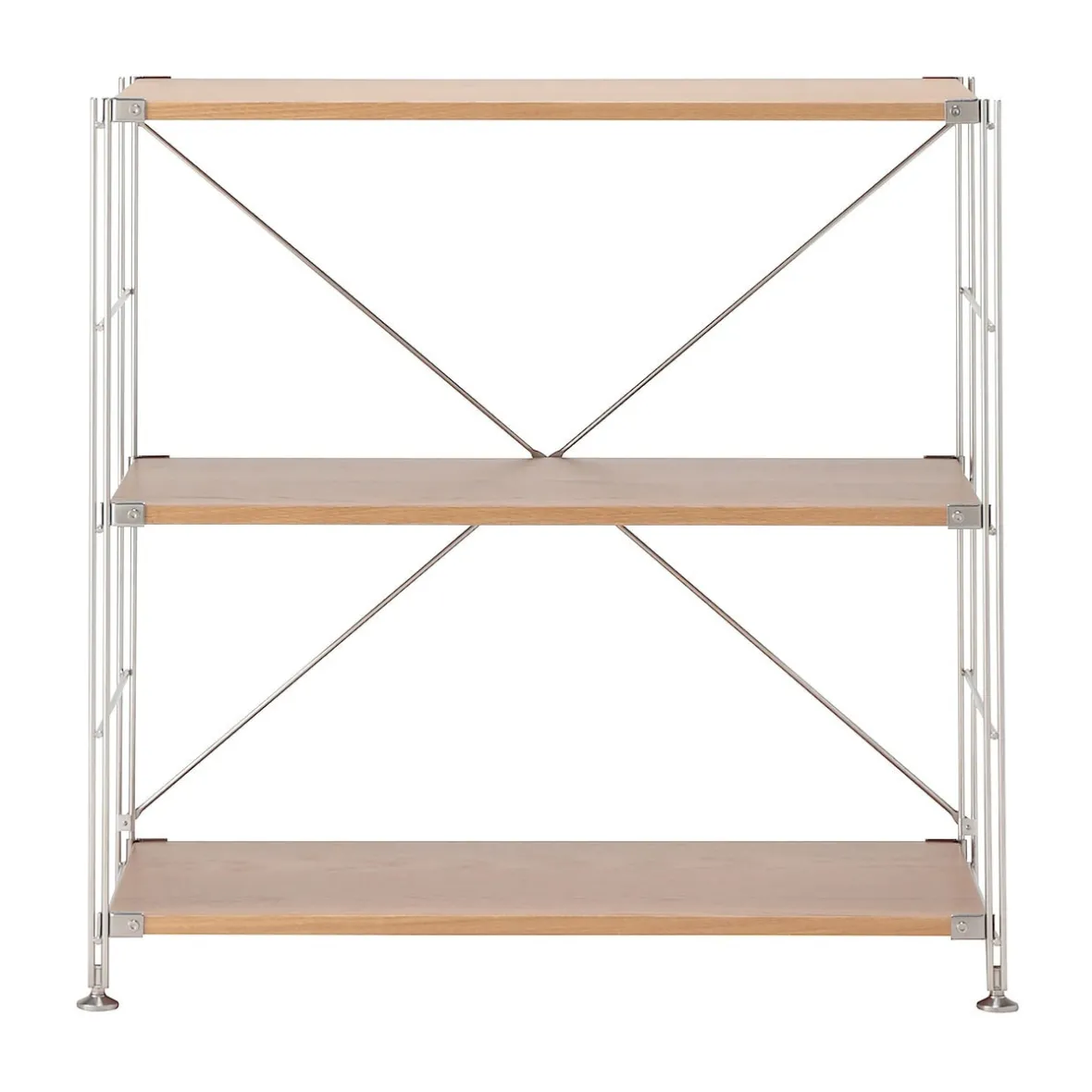 Online Muji Estantería de acero inoxidable y roble ‐ Ancha S