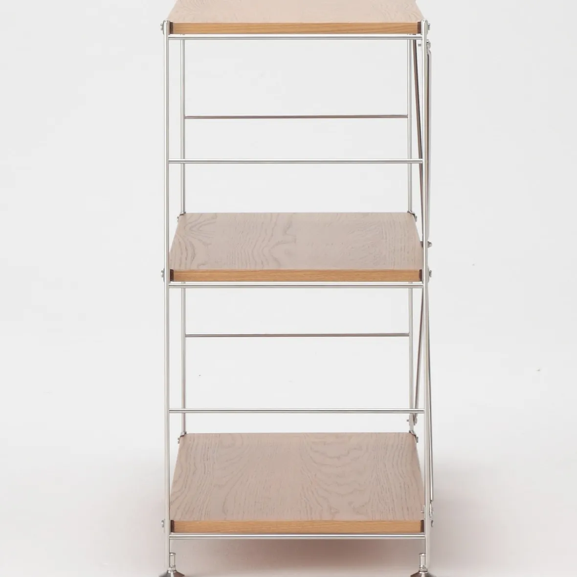 Online Muji Estantería de acero inoxidable y roble ‐ Ancha S