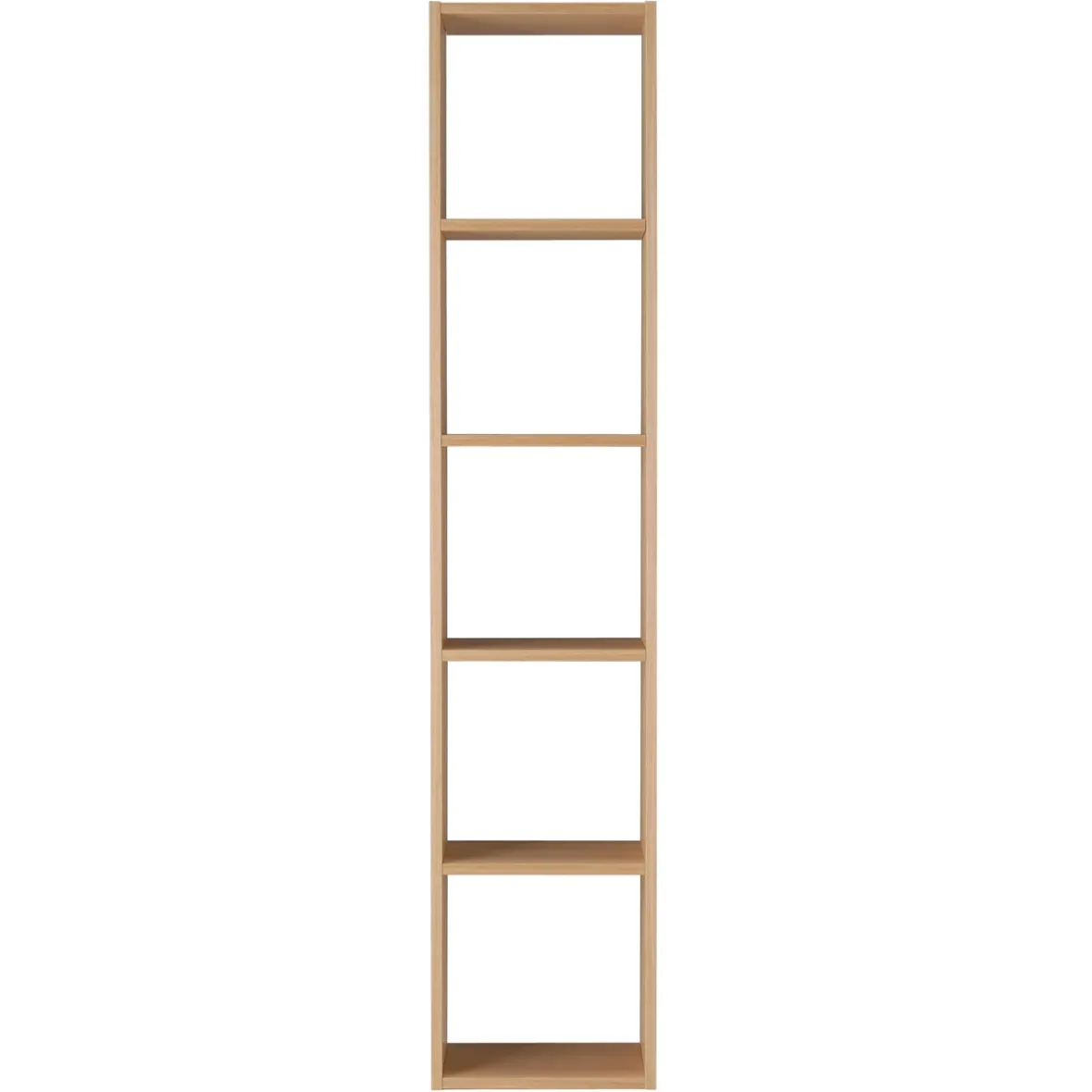 New Muji Estantería estrecha de roble con 5 estantes