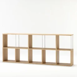 New Muji Estantería estrecha de roble con 3 estantes
