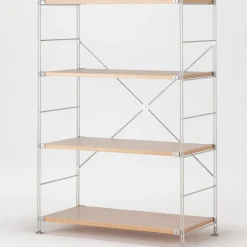 Discount Muji Estanteria de acero inoxidable y roble ‐ Ancha M