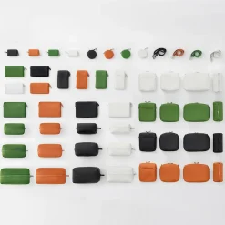 Outlet Muji Estuche Combinations Case de PU ‐ Cilíndrica, Naranja