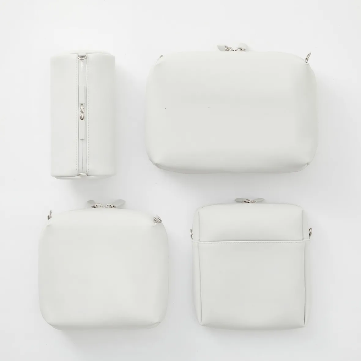 Muji Estuche Combinations Case de PU ‐ Cilíndrica, Gris