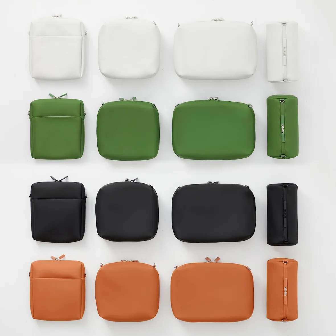 Muji Estuche Combinations Case de PU ‐ Cilíndrica, Gris