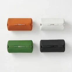 Muji Estuche Combinations Case de PU ‐ Cilíndrica, Gris