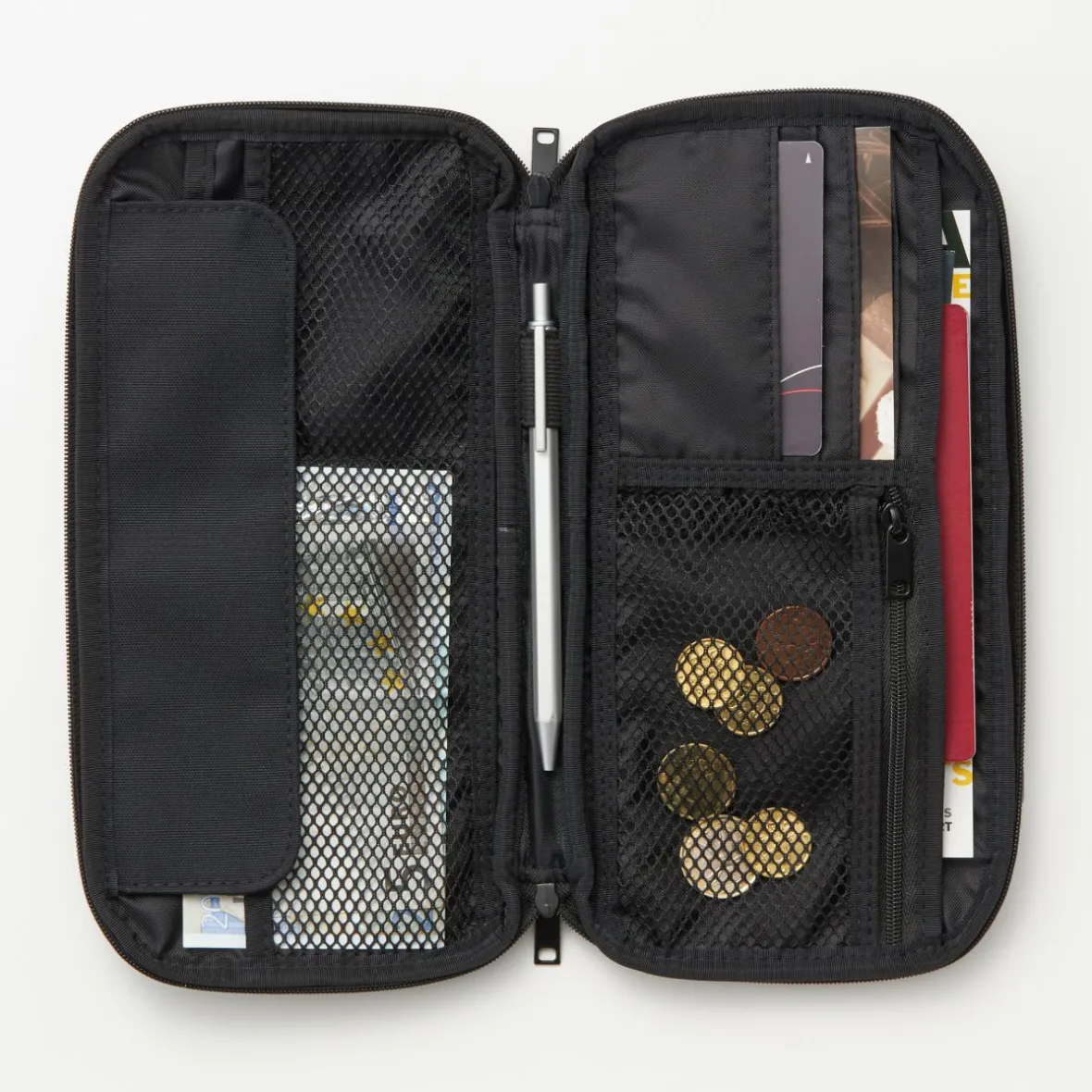 Online Muji Estuche fino para pasaporte Negro