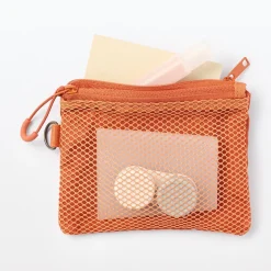 Clearance Muji Estuche pequeño con doble cremallera S Gris