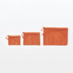 Clearance Muji Estuche pequeño con doble cremallera S Gris