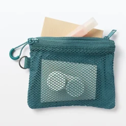 Clearance Muji Estuche pequeño con doble cremallera S Gris