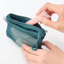 Clearance Muji Estuche pequeño con doble cremallera S Gris
