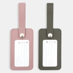 Sale Muji Etiqueta de equipaje de cuero reciclado - Caqui