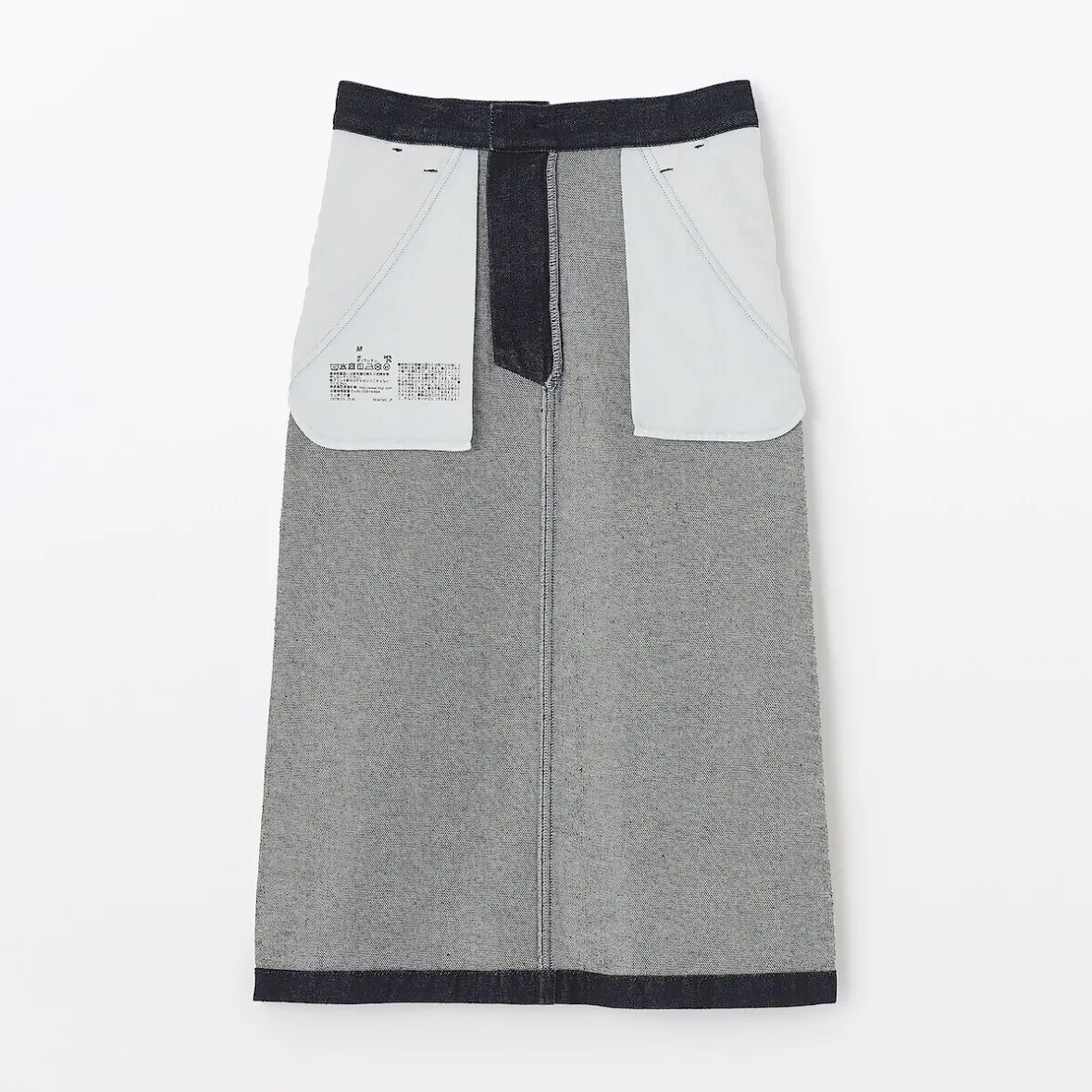 Muji Falda acampanada de mezcla de kapok para mujer