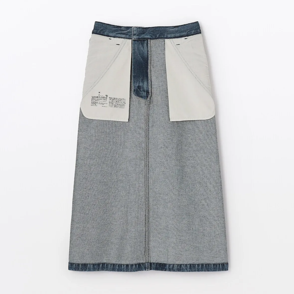 Muji Falda acampanada de mezcla de kapok para mujer