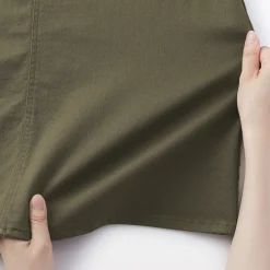 Best Muji Falda acampanada elástica de corte chino para mujer